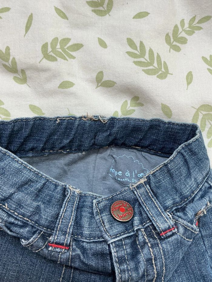 jean bleu doublé taille réglable 1 mois pressions entre les jambes tape à l'oeil - photo numéro 4