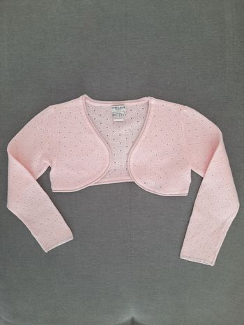 Boléro Cyrillus 4 ans rose clair effet pointelle