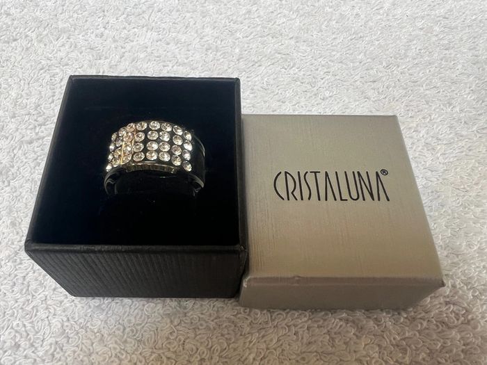 Bague en cristal cristaluna vera acrylique transparente swarovski neuf 100 109 00