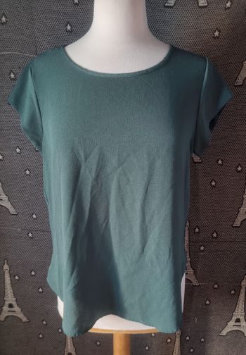 Blouse manches courtes vert foncé 38 Only