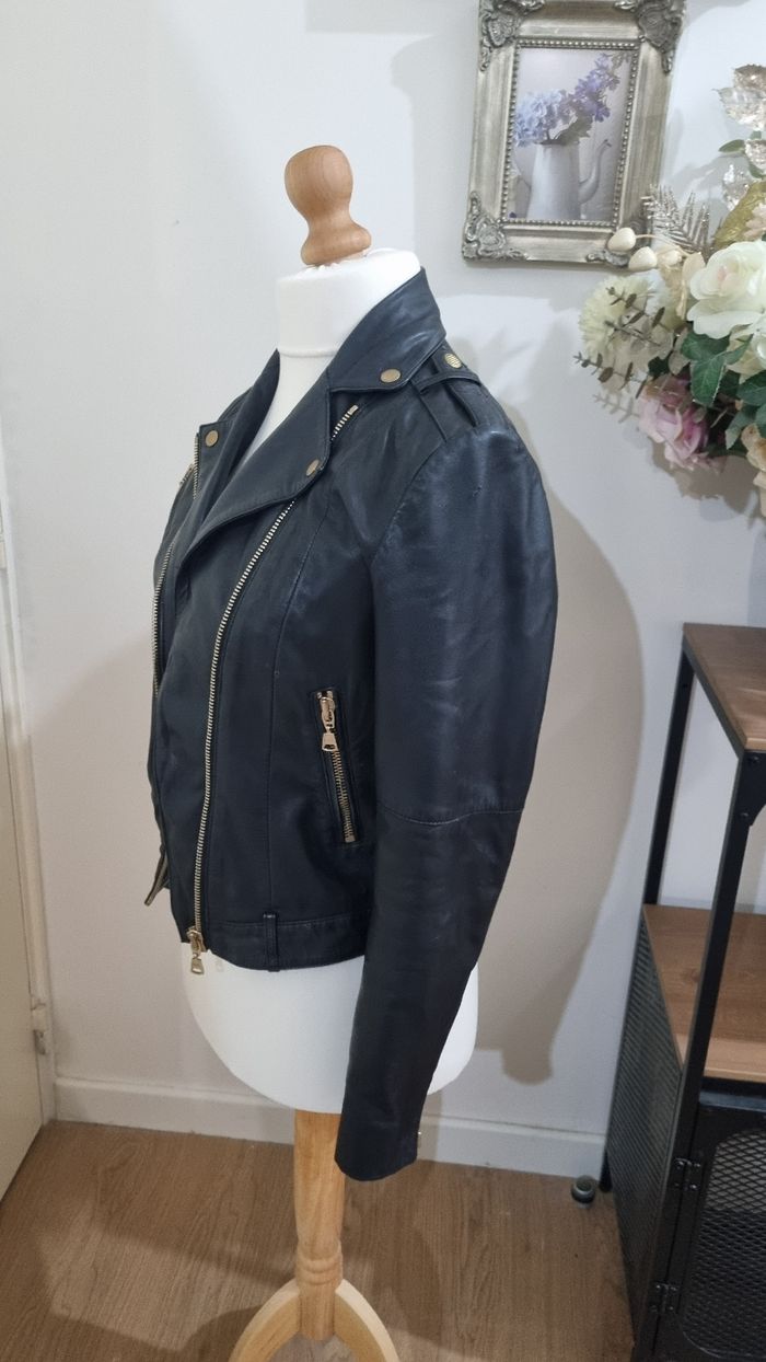Veste perfecto cuir Kookaï 38 - photo numéro 4