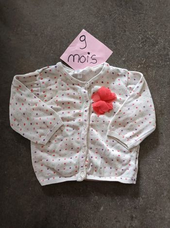 Gilet à pois 9 mois