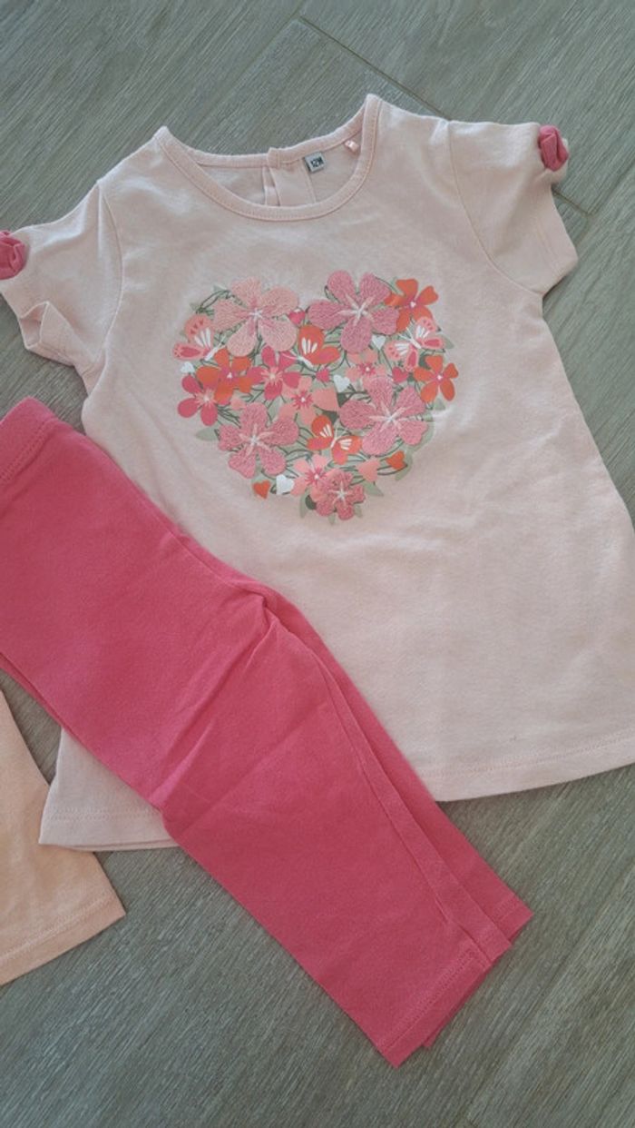 Lot 3 ensemble t-shirt manches courtes legging - photo numéro 2