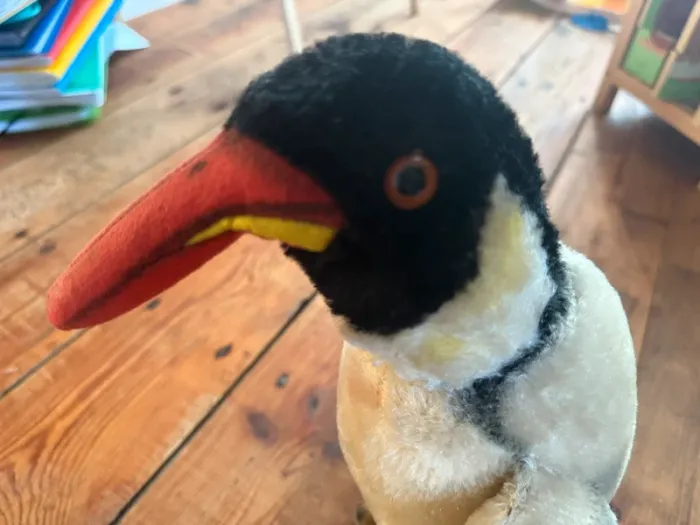 Peluche rigide ancienne Steiff 33cm grande pingouin manchot pinguin Antarctique articulée - photo numéro 4