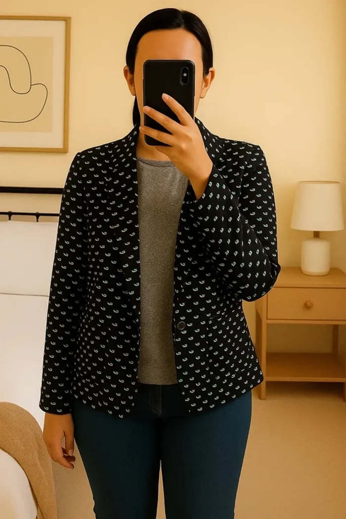 Veste élégante motif canard – Taille 34 Très bon état