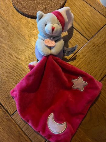 Doudou chat gris mouchoir baby nat