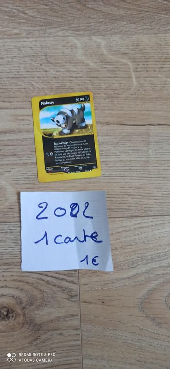 1 carte pokemon 2002