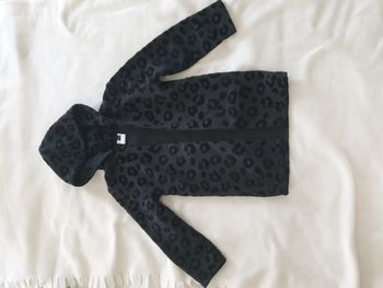 Veste / gilet noir léopard velours - T86/92 - R.Rebels