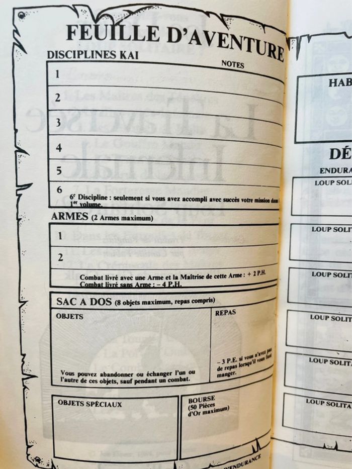 Livre dont vous êtes le héros le loup solitaire la traversée infernale V1 - photo numéro 9