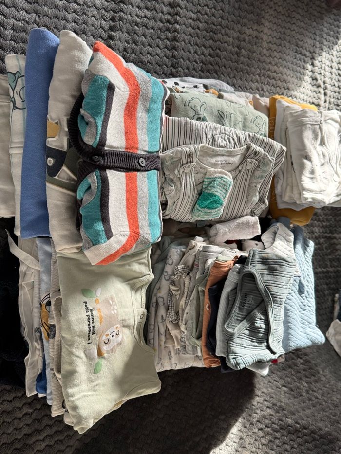 🌟 Grand lot garçon – 83 vêtements – tailles 1M / 3M / 6M – Très bon état ! - photo numéro 2