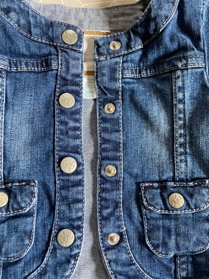 veste en jeans fille 6 mois obaibi - photo numéro 7