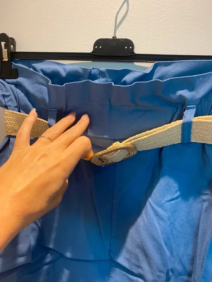 Jupe femme bleu jeans (bleu gris) TU avec ceinture - photo numéro 2