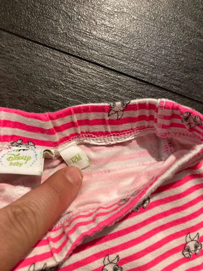 Legging blanc rayé rose - photo numéro 3