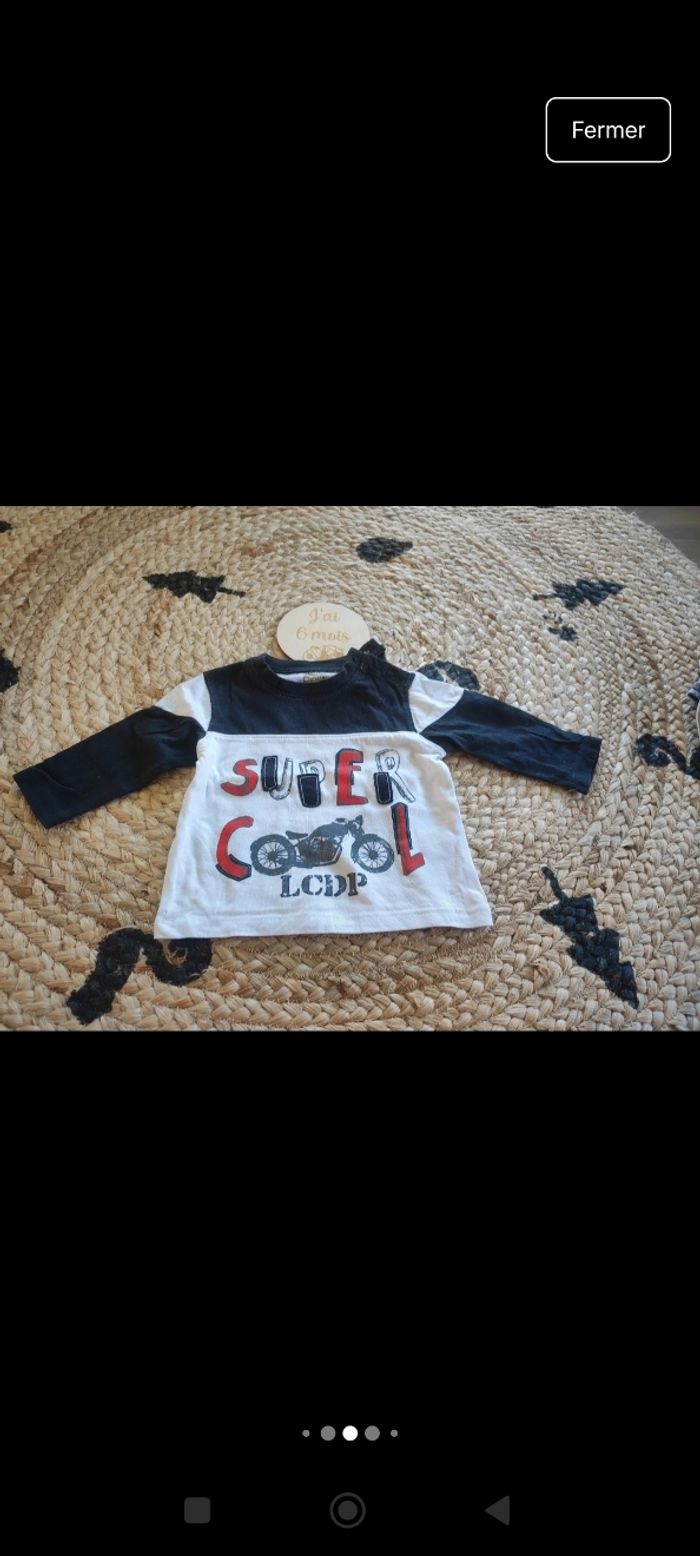 Lot 9 hauts garçon 6 mois - photo numéro 4