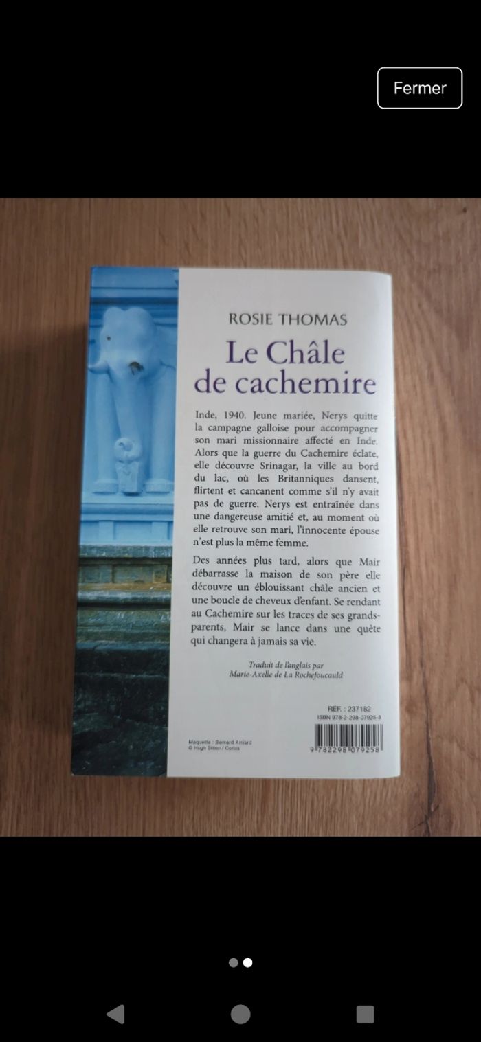 Livre le châle de cachemire rosie thomas. - photo numéro 2