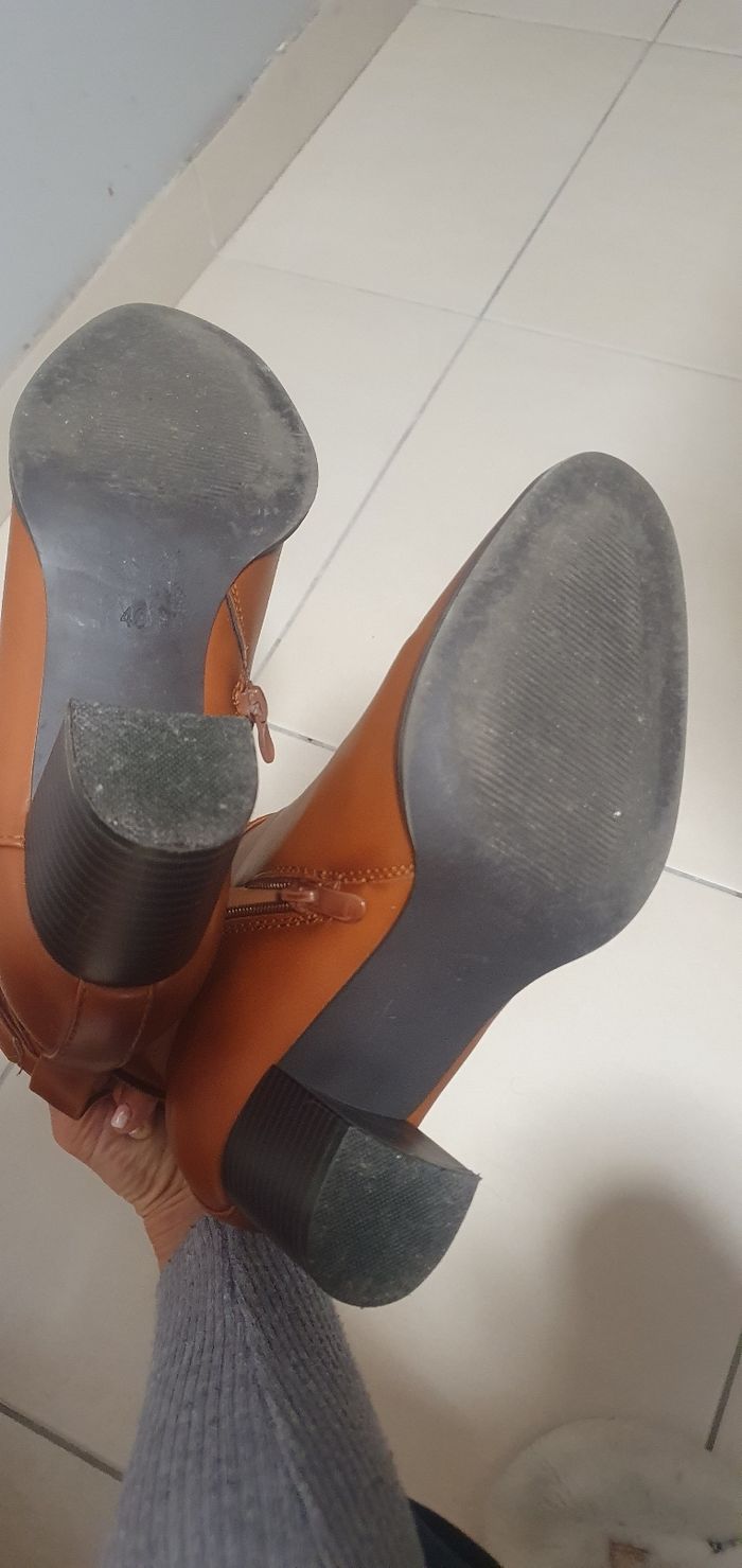 Bottine en cuir camel - photo numéro 6