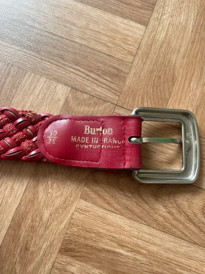Ceinture en cuir synthétique rouge Burton - photo numéro 4