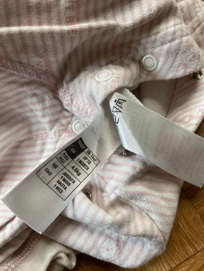 Pyjamas une pièce rose vintage Petit Bébé - photo numéro 3