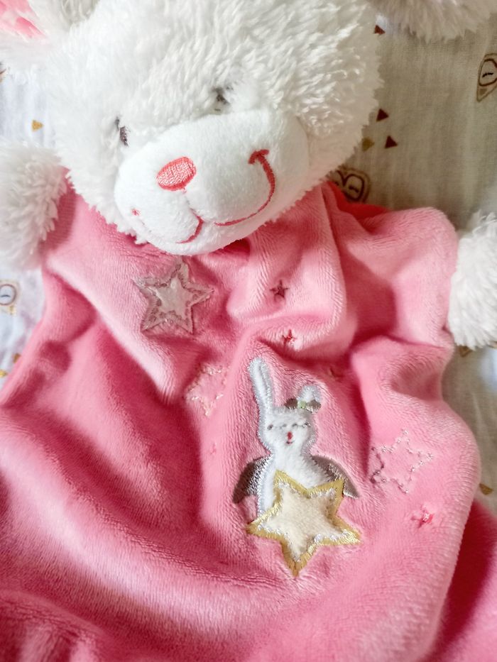 Doudou lapin tex rose - photo numéro 2