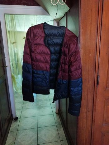 Veste matelassée similicuir bordeaux M/38