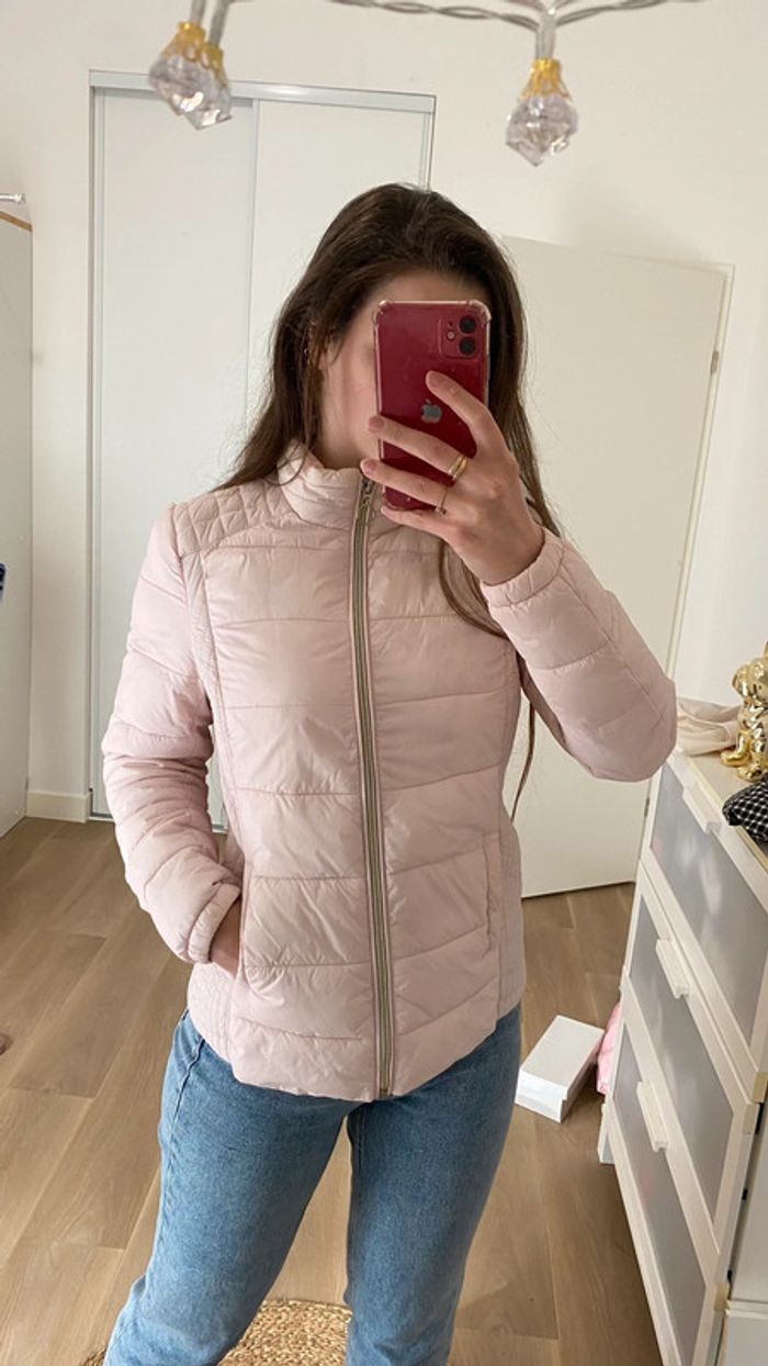 Doudoune fine rose pale - photo numéro 2