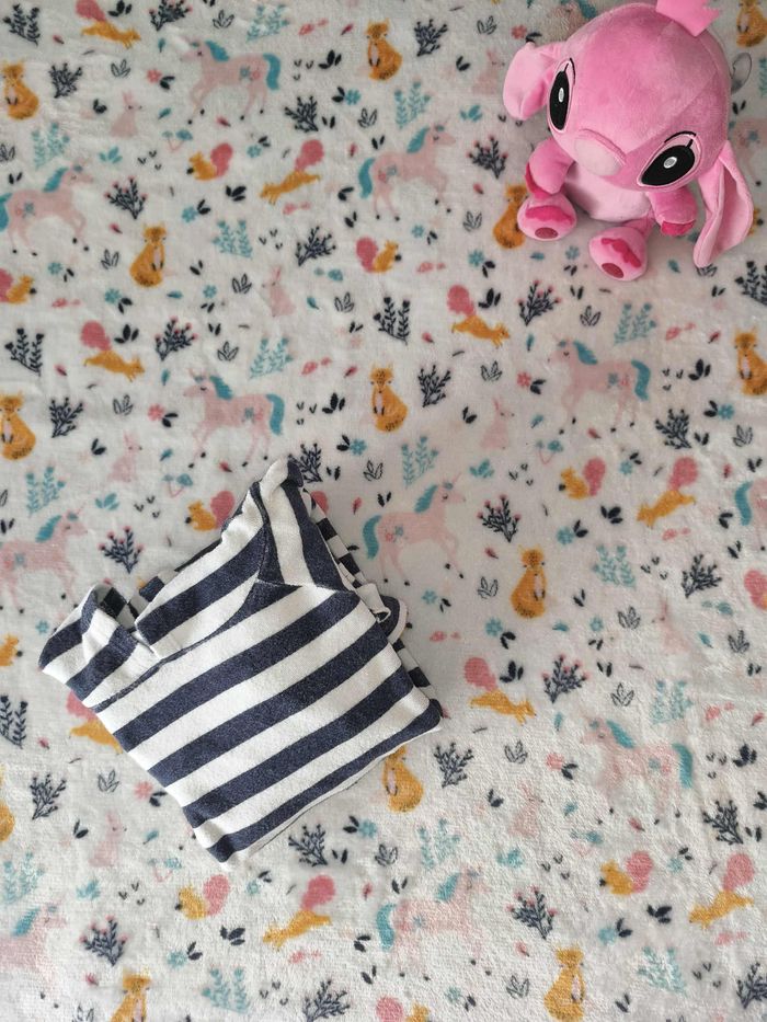 Robe manches courte fille Primark blanc et bleu marine taille 13 ans - photo numéro 5