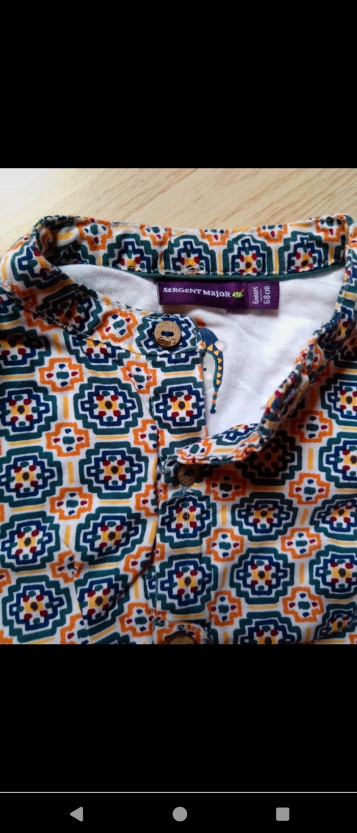 Chemise longue manche sergent major
