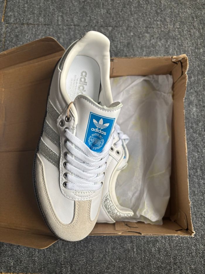 adidas Samba pailleté Argent silver taille 39 - photo numéro 2