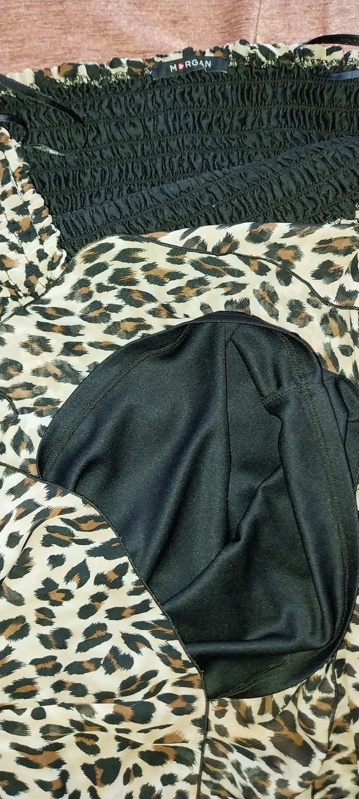 Robe bustier smocké léopard by Morgan taille M Très bon état - photo numéro 9