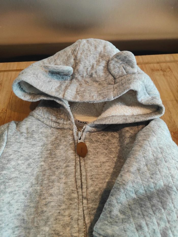 Pull doublé polaire zippé a capuche - photo numéro 5