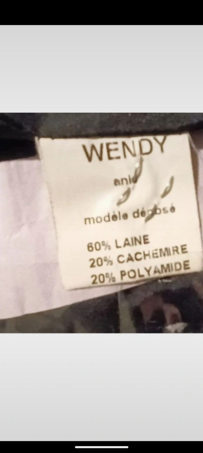 Beau manteau Wendy noir laine et cachemire. Taille 48l - photo numéro 9