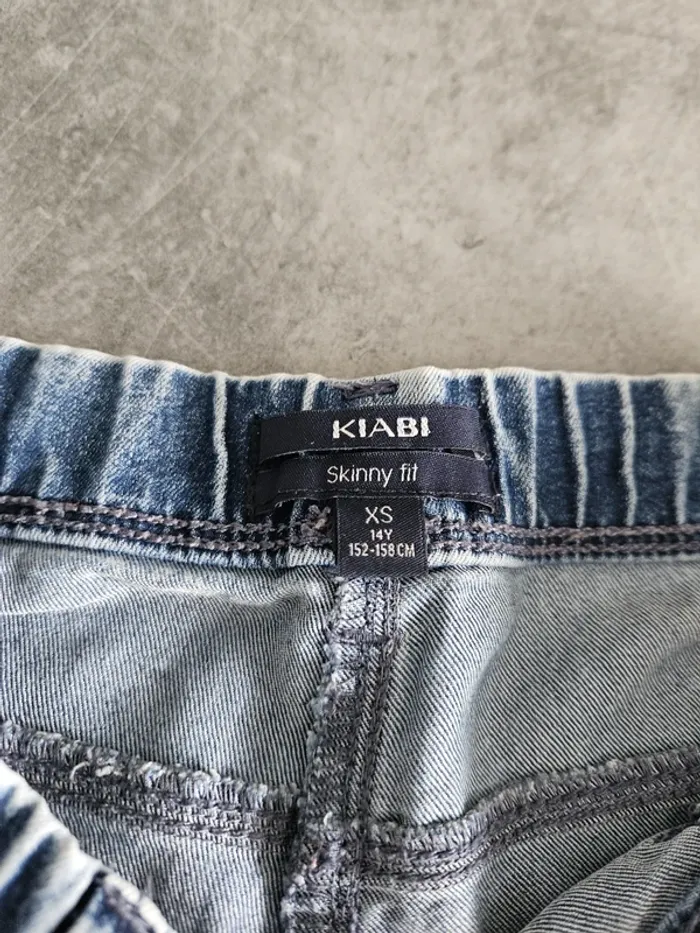 Jean skinny fit unisexe - Taille 14 ans (152-158cm) - Kiabi - Bleu neige - photo numéro 2