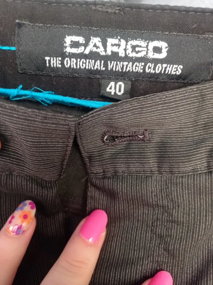 Pantalon de costume gris à rayures homme - photo numéro 3