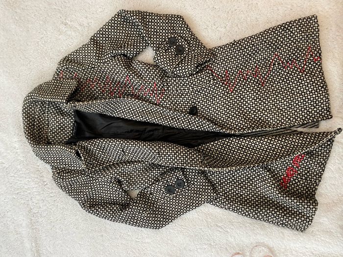 Veste esprit Desigual - chiné noir et blanc