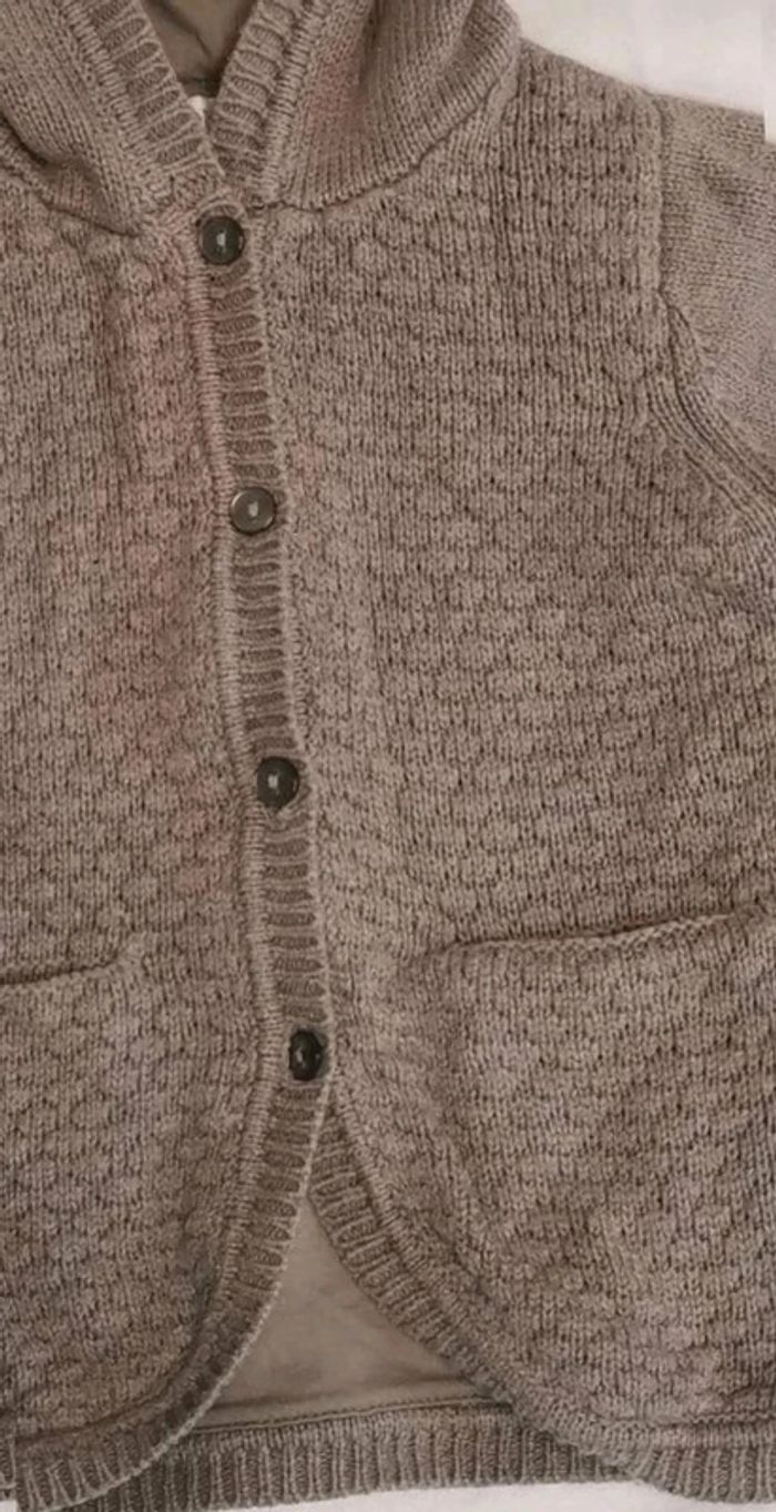 Gilet 👣  à  capuche chaud obaïbi 6mois/67cm - photo numéro 9