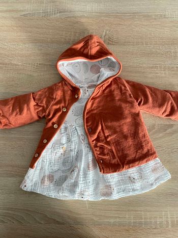 Ensemble orchestra robe/ veste / collant 3 mois