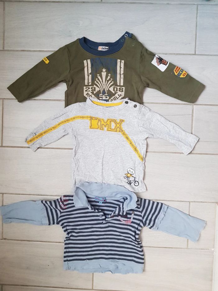 Lots hauts chaud manches longues 6mois