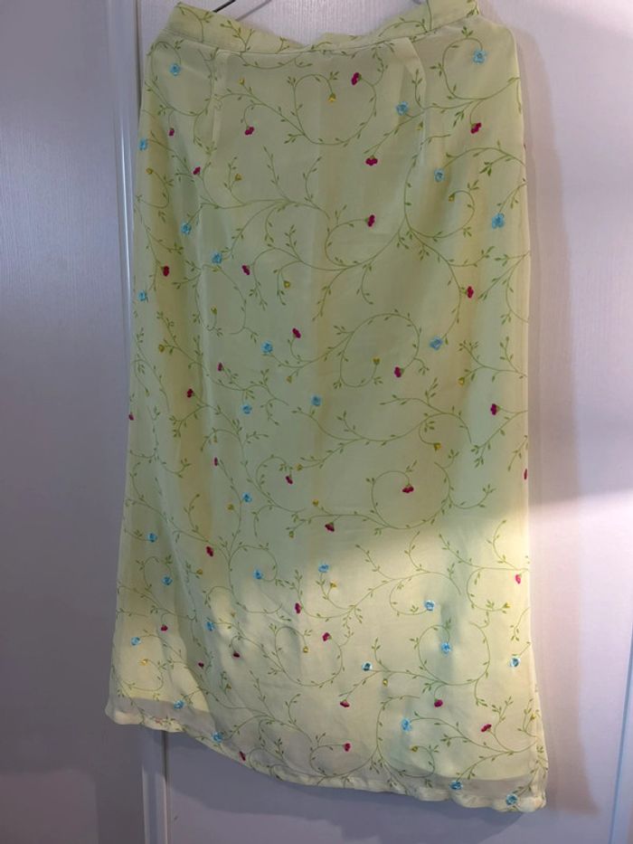 Jupe longue à fleurs fendue - photo numéro 5