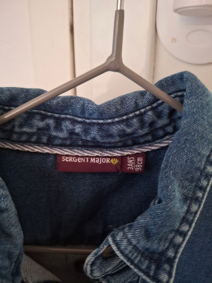 Chemise veste en jean sergent major 3 ans - photo numéro 2
