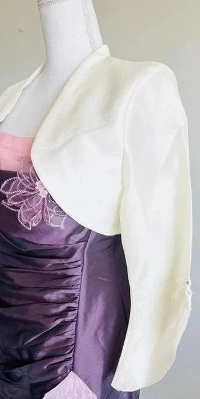 Robe de cérémonie + veste dans les tons de parme/violet - photo numéro 9