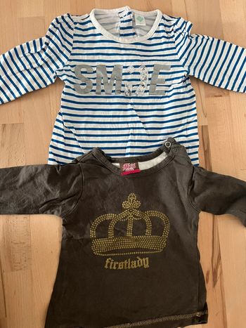 Lot 2 t-shirt ML 9 mois