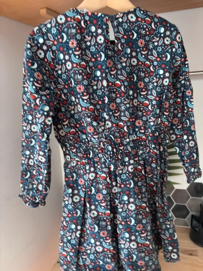 💙 superbe robe en coton à manches longues - TAO - 5 ans - photo numéro 9