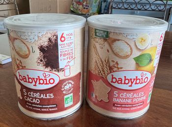 Lot de 2 boîtes de céréales Babybio