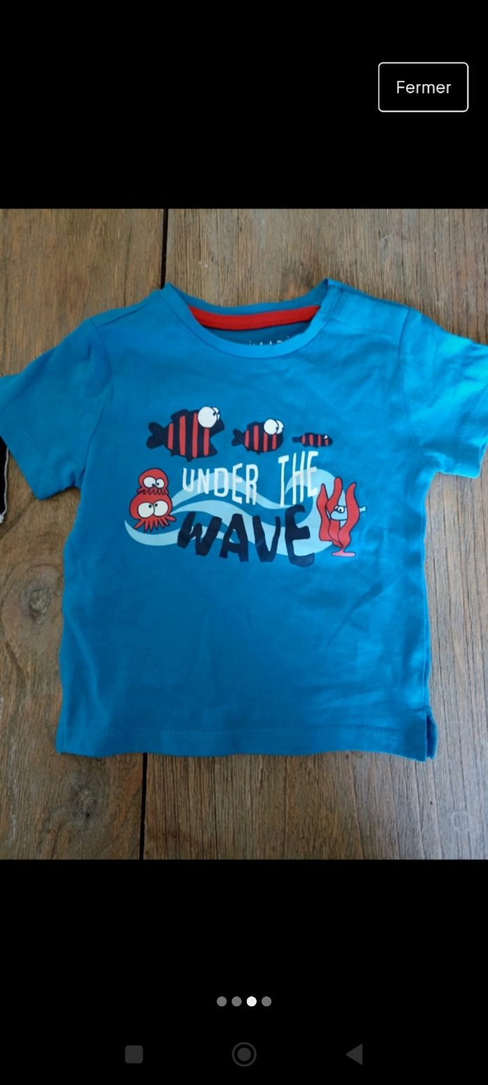 Lot de trois t-shirt manches courtes 3 mois - photo numéro 3