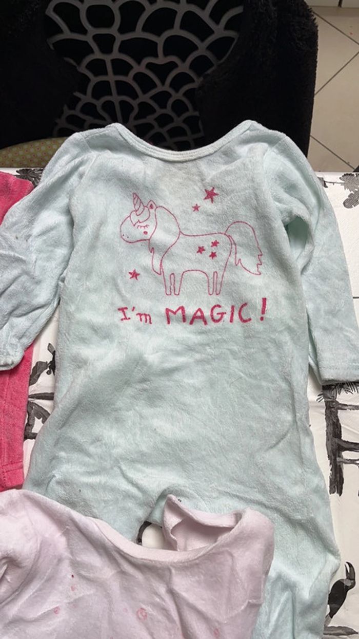 Lot de 3 pyjamas fille 12mois - photo numéro 2