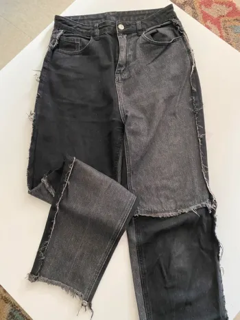 Jean bicolore gris noir