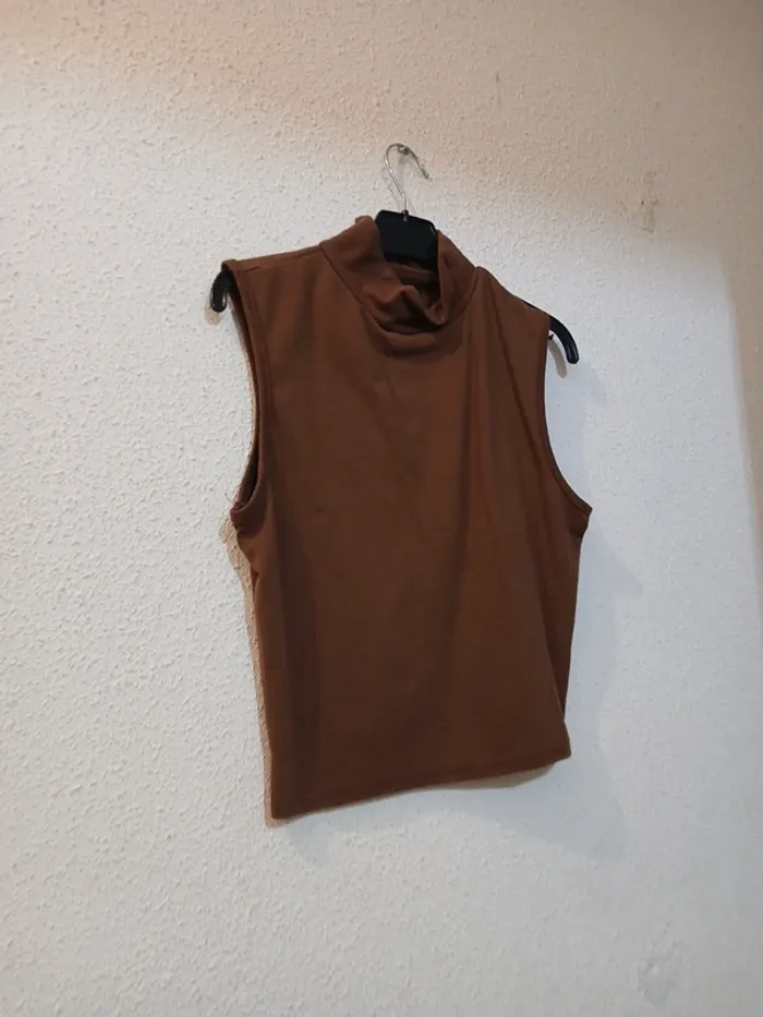 Top court femme basic marron " shein" taille xs - photo numéro 2