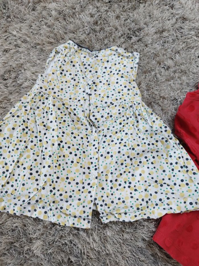 Lot de deux robes bébé fille été manches courtes 6 mois - photo numéro 4