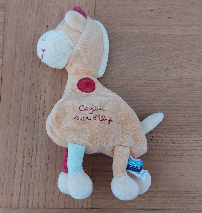 Doudou girafe mouchoir - Cajou Sucre d'Orge - photo numéro 3