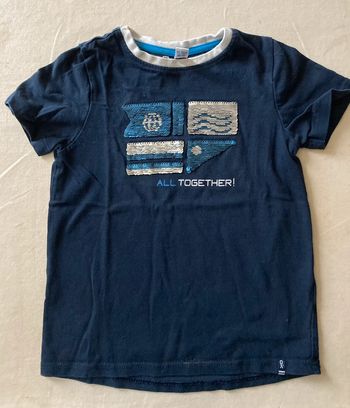 Tee-shirt à sequins réversibles marine Okaïdi 5 ans